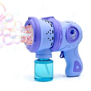 Automatic Bubble Gun for Kids | Leak-Proof Design, Colorful LED Lights, Easy Refill Bubble Machine Toy for Outdoor Fun & Parties