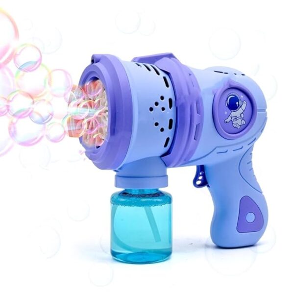Automatic Bubble Gun for Kids | Leak-Proof Design, Colorful LED Lights, Easy Refill Bubble Machine Toy for Outdoor Fun & Parties