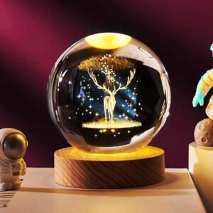 Deer Crystall Ball for Home Decor Creative Crystal Ball,USB LED Crystal Ball Night Lamp