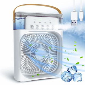 Mini Cooler for Room Cooling Mini AC Portable Minii Fan Artic Cooler with 7 Colors LED Light, 1/2/3 H Timer, 3 Wind Speeds and 3 Spray Modes for Office,Home,Dorm,Travel (Premium)